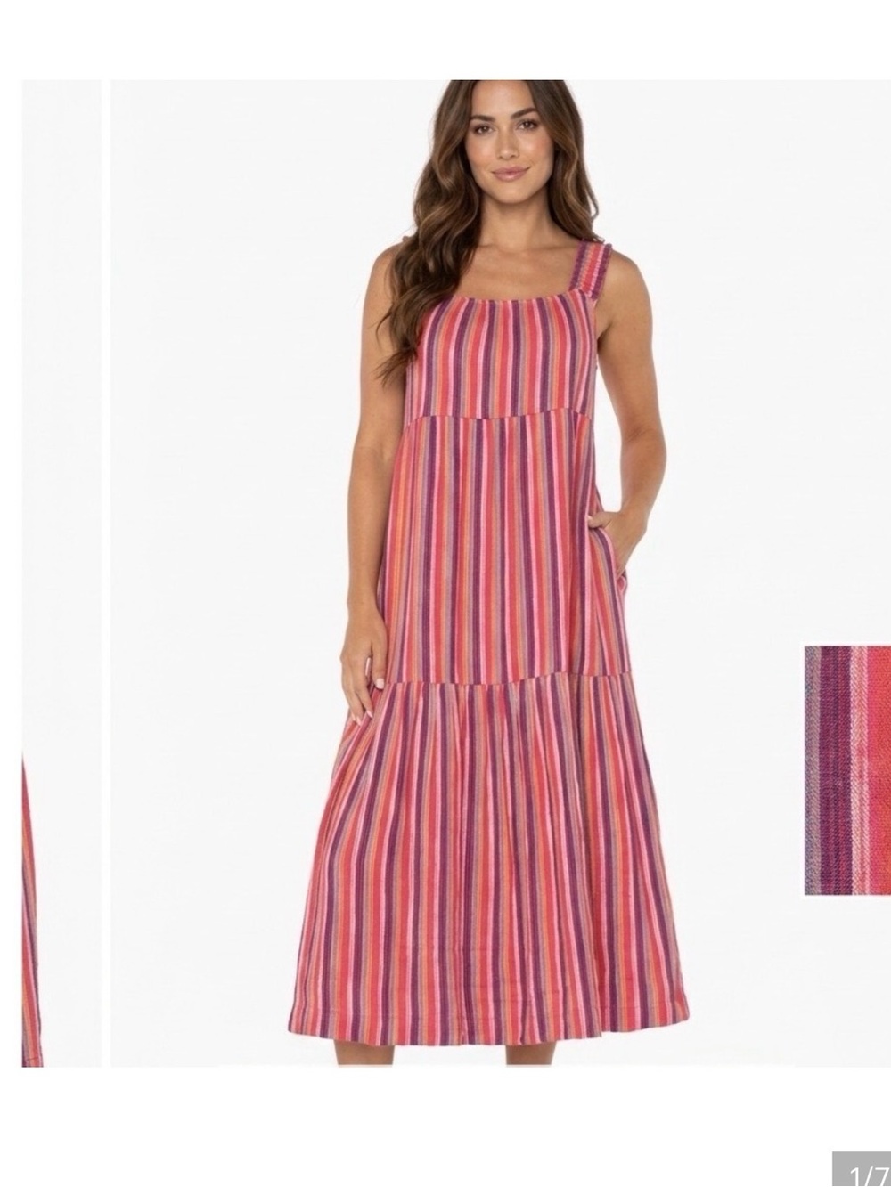 Liverpool Red/Blue Multi-Stripe Maxi dress